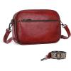 imageIswee Leather Crossbody Bags for Women Vintage Shoulder Bag Small Satchel Purse Zippered Purse with Adjustable StrapWine