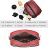 imageIswee Leather Crossbody Bags for Women Vintage Shoulder Bag Small Satchel Purse Zippered Purse with Adjustable StrapWine