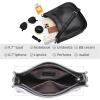 imageIswee Crossbody Bags for Women Genuine Leather Purses Vintage Shoulder Handbags Travel Cross Body Bag with Boho StrapBlack