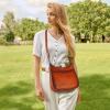 imageIswee Crossbody Bags for Women Genuine Leather Purses Vintage Shoulder Handbags Travel Cross Body Bag with Boho StrapGreen