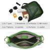 imageIswee Crossbody Bags for Women Genuine Leather Purses Vintage Shoulder Handbags Travel Cross Body Bag with Boho StrapGreen