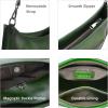 imageIswee Crossbody Bags for Women Genuine Leather Purses Vintage Shoulder Handbags Travel Cross Body Bag with Boho StrapGreen