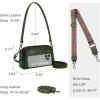 imageIswee Leather Purses for Women Small Cossbody Bags Multi Pockets Shoulder Purse Vintage Satchel Bag Daily Travel PursesGreen