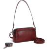 imageIswee Leather Purses for Women Small Cossbody Bags Multi Pockets Shoulder Purse Vintage Satchel Bag Daily Travel PursesWine