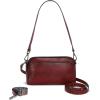 imageIswee Leather Purses for Women Small Cossbody Bags Multi Pockets Shoulder Purse Vintage Satchel Bag Daily Travel PursesWine