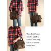 imageIswee Leather Briefcase Fit under 165quot Laptop Tote Shoulder Bag for Men Messenger Satchel Work Case Handbags Crossbody Light Brown Large