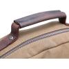 imageIswee Canvas Leather Hiking Travel Backpack Rucksack School Bag 156 inch Laptops Backpack College School Computer Bag for Women and Men Dark Brown