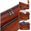 imageIswee Leather Crossbody Purses for Women Shoulder Handbags with Pockets Satchel Purse Stylish Cross Body Bag for TravelBrown
