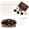imageIswee Leather Crossbody Purses for Women Shoulder Handbags with Pockets Satchel Purse Stylish Cross Body Bag for TravelCoffee