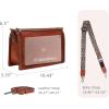 imageIswee Leather Bag Crossbody Bag for Woman Purses and Handbag Shoulder Bags Medium Pocketbooks Detachable Long Straps SatchelBrown