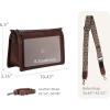 imageIswee Leather Bag Crossbody Bag for Woman Purses and Handbag Shoulder Bags Medium Pocketbooks Detachable Long Straps SatchelCoffee