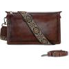 imageIswee Leather Bag Crossbody Bag for Woman Purses and Handbag Shoulder Bags Medium Pocketbooks Detachable Long Straps SatchelCoffee