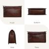 imageIswee Leather Bag Crossbody Bag for Woman Purses and Handbag Shoulder Bags Medium Pocketbooks Detachable Long Straps SatchelCoffee