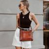 imageIswee Genuine Leather Crossbody Bags for Women Satchel Purse Hobo Handbag Ladies Vintage Shoulder Bag WorkGreen