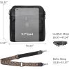 imageIswee Leather Crossbody Bags for Women Multi Pockets Medium Shoulder Bag Lightweight Functional Travel PurseBlack