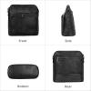 imageIswee Leather Crossbody Bags for Women Multi Pockets Medium Shoulder Bag Lightweight Functional Travel PurseBlack
