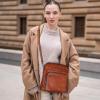 imageIswee Leather Crossbody Bags for Women Multi Pockets Medium Shoulder Bag Lightweight Functional Travel PurseWine