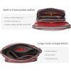 imageIswee Leather Crossbody Bags for Women Multi Pockets Medium Shoulder Bag Lightweight Functional Travel PurseWine