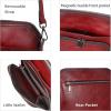 imageIswee Leather Crossbody Bags for Women Multi Pockets Medium Shoulder Bag Lightweight Functional Travel PurseWine