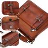 imageIswee Soft Leather Crossbody Bags for Women Shoulder Handbags Multi Pocket Travel Purse with Adjustable Strap Medium SizeBrown