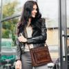 imageIswee Soft Leather Crossbody Bags for Women Shoulder Handbags Multi Pocket Travel Purse with Adjustable Strap Medium SizeCoffee