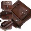 imageIswee Soft Leather Crossbody Bags for Women Shoulder Handbags Multi Pocket Travel Purse with Adjustable Strap Medium SizeCoffee