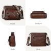 imageIswee Soft Leather Crossbody Bags for Women Shoulder Handbags Multi Pocket Travel Purse with Adjustable Strap Medium SizeCoffee