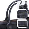 imageIswee Genuine Leather Satchel Tote Bag Top Handle Handbag Designer Shoulder Bag Large Capacity Cross Body BagNavy Blue
