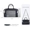 imageIswee Genuine Leather Satchel Tote Bag Top Handle Handbag Designer Shoulder Bag Large Capacity Cross Body BagNavy Blue