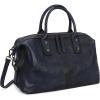 imageIswee Genuine Leather Satchel Tote Bag Top Handle Handbag Designer Shoulder Bag Large Capacity Cross Body BagNavy Blue