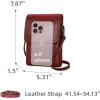 imageIswee Leather Crossbody Bags for Women RFID Blocking Cell Phone Purse Small AntiTheft Zippered with Card slotsWine