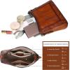 imageIswee Leather Crossbody Bags for Women Shoulder Purse Medium Hobo Genuine Leather Satchel Purses and HandbagsBrown