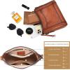imageIswee Leather Crossbody Bags for Women Shoulder Purse Medium Hobo Genuine Leather Satchel Purses and HandbagsLight Brown