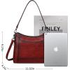 imageIswee Leather Crossbody Bags for Women Shoulder Purse Medium Hobo Genuine Leather Satchel Purses and HandbagsWine