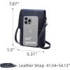 imageIswee Leather Crossbody Bags for Women RFID Blocking Cell Phone Purse Small AntiTheft Zippered with Card slotsNavy Blue