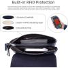 imageIswee Leather Crossbody Bags for Women RFID Blocking Cell Phone Purse Small AntiTheft Zippered with Card slotsNavy Blue