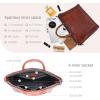 imageIswee Retro Leather Purse Tote Bag for Women Crossbody Purse and Handbags Shoulder Bags Large Top Handle Satchel BagsBrown