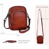 image:imageIswee Vintage Genuine Leather Crossbody Bag for Women Shoulder Handbags Small Travel Phone Purse RFID with Adjustable Strap