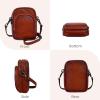 image:imageIswee Vintage Genuine Leather Crossbody Bag for Women Shoulder Handbags Small Travel Phone Purse RFID with Adjustable Strap