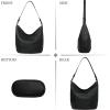 image:imageIswee Hobo Bags for Women Shoulder Handbags Leather Tote Bag and Purses Cross Body Pocketbooks Everyday Work Bag  Leather and Purses Pocketbooks Everyday Work BagBlack