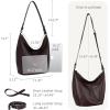 image:imageIswee Hobo Bags for Women Shoulder Handbags Leather Tote Bag and Purses Cross Body Pocketbooks Everyday Work Bag  Leather and Purses Pocketbooks Everyday Work BagCoffee