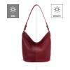 image:imageIswee Hobo Bags for Women Shoulder Handbags Leather Tote Bag and Purses Cross Body Pocketbooks Everyday Work Bag  Leather and Purses Pocketbooks Everyday Work BagWine