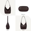 image:imageIswee Hobo Bags for Women Shoulder Handbags Leather Tote Bag and Purses Cross Body Pocketbooks Everyday Work Bag  Leather and Purses Pocketbooks Everyday Work BagCoffee
