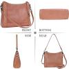 image:imageIswee Leather Crossbody Bags for Women Shoulder Purse Medium Hobo Genuine Leather Satchel Purses and HandbagsPink