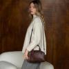 image:imageIswee Soft Leather Crossbody Bags for Women Shoulder Handbags Medium Size Satchel Travel Purse with Two Adjustable StrapCoffee