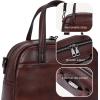 image:imageIswee Soft Leather Crossbody Bags for Women Shoulder Handbags Medium Size Satchel Travel Purse with Two Adjustable StrapCoffee