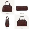 image:imageIswee Soft Leather Crossbody Bags for Women Shoulder Handbags Medium Size Satchel Travel Purse with Two Adjustable StrapCoffee