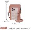 image:imageIswee Leather Crossbody Bags for Women RFID Blocking Cell Phone Purse Small AntiTheft Zippered with Card slotsPink