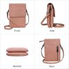 image:imageIswee Leather Crossbody Bags for Women RFID Blocking Cell Phone Purse Small AntiTheft Zippered with Card slotsPink