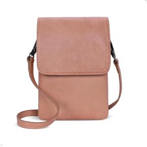 image:imageIswee Leather Crossbody Bags for Women RFID Blocking Cell Phone Purse Small AntiTheft Zippered with Card slotsPink